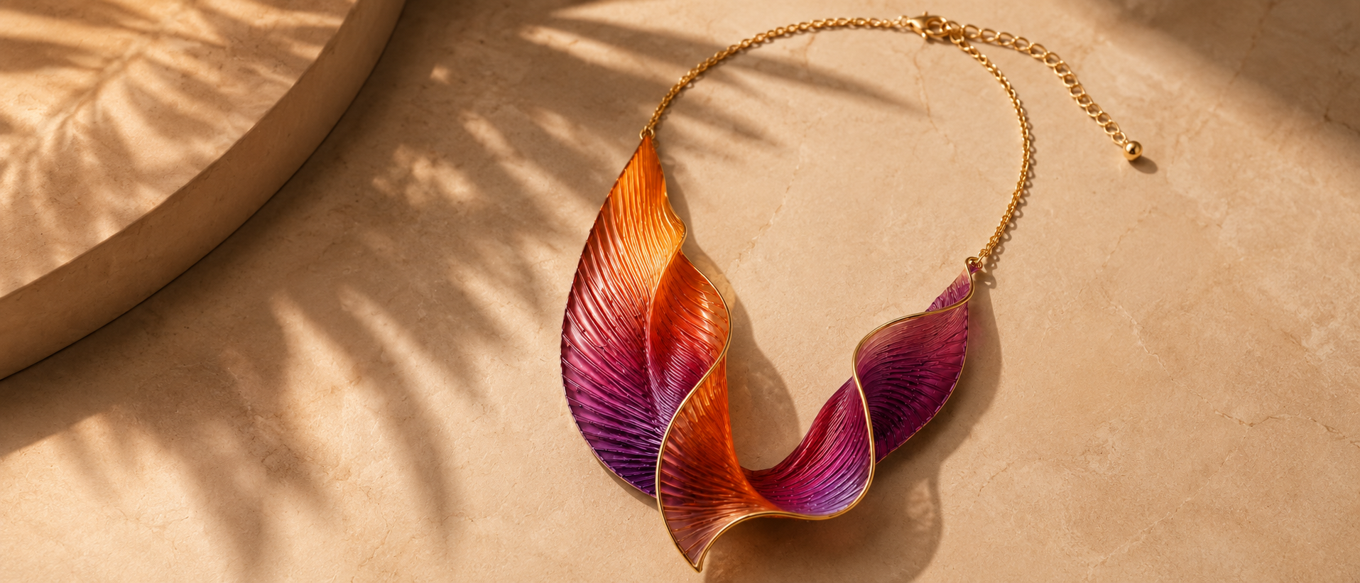 A-POC Necklace flat editorial - Orange